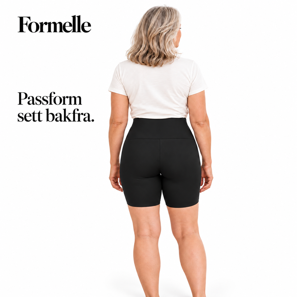Shapewear-shorts med høyt liv og anti-rull