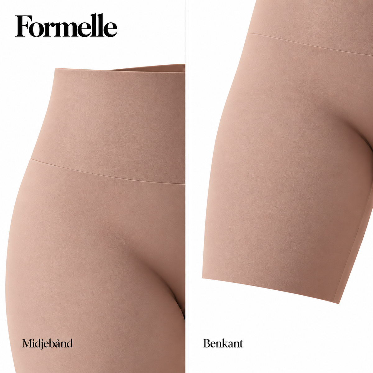 Shapewear-shorts med høyt liv og anti-rull
