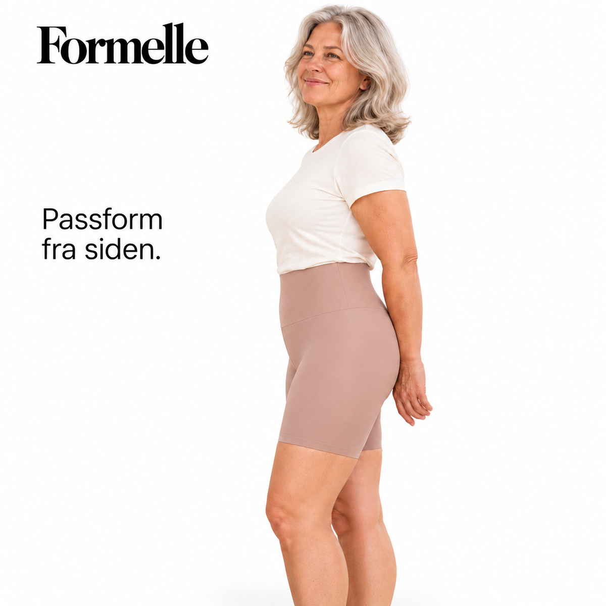Shapewear-shorts med høyt liv og anti-rull