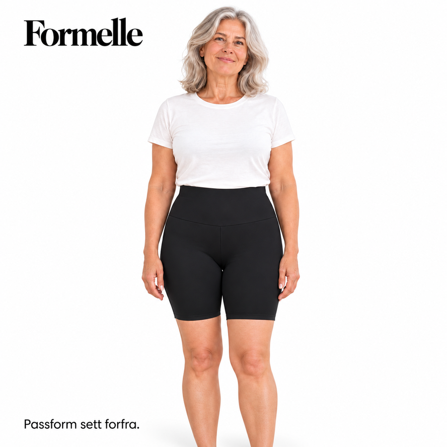 Shapewear-shorts med høyt liv og anti-rull
