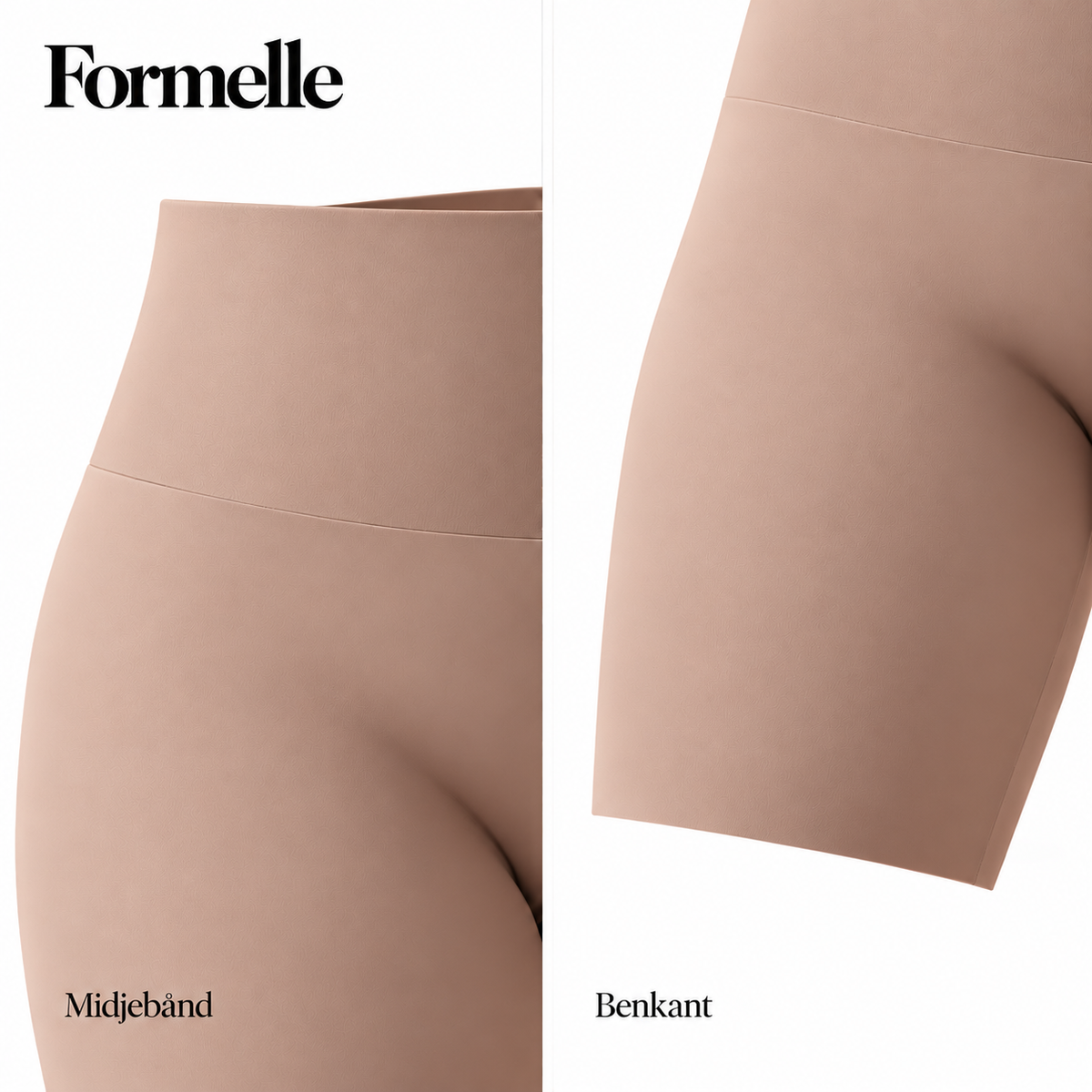 Shapewear-shorts med høyt liv og anti-rull